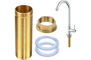 ADERTOS Kit de Reparación de Grifos, Kit de Tuercas de Rosca para Grifo, Conector de Manguera con Púa, Conectores de Tubería de Púas de Latón para Reparación de Grifos (M30-100 mm)