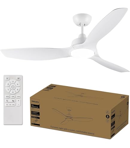 Ventilateur Plafond VAGIZM 132cm Avec Lumière LED - 6 Vitesses Télécommande - Moteur DC Silencieux - Noyer