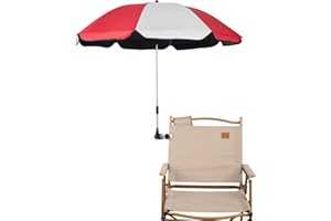 GRANDMEI Chair Parasol with Clamp,46 inches UPF 50+ Clip on Umbrella for Patio,Beach Chairs,Strollers,Wheelchairs,Golf Carts