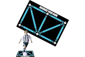 KUIRUNRX® Tapis de Football, Tapis d'entraînement en Caoutchouc, Tapis d'entraînement, Tapis de Football antidérapant, Tapis Absorbant Les Chocs, 90 x 60 cm