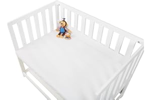 Pinolino Drap-Housse pour des Berceaux Jersey - Pack de 2 - Blanc