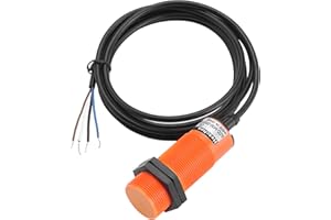 Heschen M30 Interruptor capacitivo de sensor de proximidad, distancia de detección de 1-20 mm, 10-30 V CC 200 mA 4 cables (PNP NO+NC,SZC-M30-20DP3)