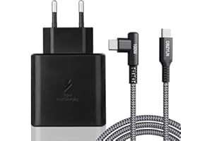 DBZYLN 45W Cargador Tipo C Carga Rapida con 2M Cable USB C para Samsung Galaxy S22/ S23/ S24 Ultra, S22+, S23+, S24+, S21,S20,Note20,Galaxy TabS8, PPS Adaptador Corriente Carga Rapida Tipo C-Negro