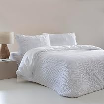 Funda Nórdica 3D Microfibra - 240x220 Cm + 2 Fundas Almohada 50x80 Cm, Blanco Con Notas Musicales