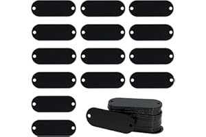 STAYMAX Gravurrohlinge aus eloxiertem Aluminium, mit 2 Löchern, 25 Stück, Schwarz