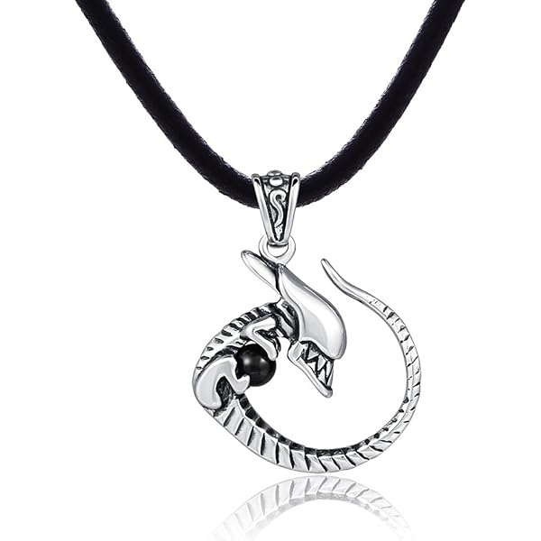 Collier Pour Homme En Caoutchouc 50 Cm Avec Croix En Acier Inoxydable - Pochette Velours Noir Incluse