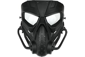 Gunyoo Alien Airsoft Maske Full Face Tactical Maske mit Augenschutz Schlagfest für Halloween Airsoft Jagd CS Game Paintball und andere Outdoor Aktivitäten