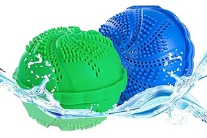 XM-ZHHY 2 x umweltfreundliche Wäschekugeln, 1000 x wiederverwendbare Waschbälle für Waschmaschine, stärkt den Wascheffekt und verhindert Verheddern.