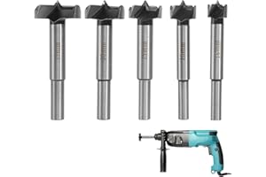 FASBET 5 sztuk wierteł Forstnera zestaw 15-35 mm z pudełkiem do przechowywania, wiertło garnkowe wiertło do drewna narzędzie frez do drewna wiertło Forstnera 35 mm wiertło Forstnera 30 mm wiertło Forstnera