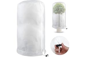 KWEIUGFI Voile D'hivernage Plante, Voile Hivernage Plante Exterieur, Housses de Protection pour Plantes Contre Le Froid et Le Gel, Housse Hivernage pour Plantes Sac Vegetaux Jardin (80×100cm)