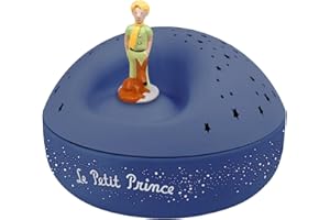 TROUSSELIER - Le Petit Prince. Saint Exupéry - Veilleuse - Idéal Cadeau Enfant - Projecteur d'Etoiles Musical - Figurine rotative - piles incluses