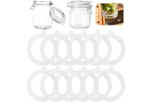 12 stycken gummiringar för inläggningsglas, 70 × 95 mm tätningsgummi i silikon, läckagesäkra gummiringar för Weckglas för lock till inläggningsglas, Weckglas och andra vidmunnsglas