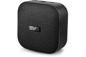 Mifa A1 Mini Altavoz Portátil Bluetooth 4.2 Impermeable IP56 y Tecnología True Wireless Stereo & DSP, Anti-Polvo con 15 Horas Continua y Tarjeta de microSD, Micrófono Incorporado, Negro