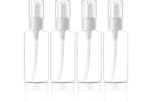 BNPHSIN 4Pcs Mini Spray Bottle, Small Spray bottle, Atomiser Spray Bottle, Reusable Plastic Mini Travel Sprayer Bottles Set, Small Refillable Containers for Traveling Make-up Skincare Cleaning