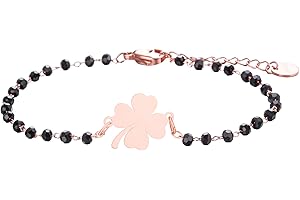 PengJin Bracelet Femme, Bracelet Femme Lucky Clover, Bracelet Femme Acier Inoxydable, Bijoux Femme Cadeaux de Noël Anniversaire Femme Cadeaux Fête des Mères