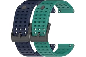 Chofit Pasek do zegarka Suunto 9 Peak Pro, Vertical, miękki silikonowy, sportowy, zamiennik, z otworem powietrznym, 2 szt.