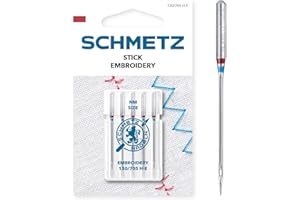 SCHMETZ | 5 Agujas para máquinas de coser | Bordar (Embroidery) | 130/705 H-E | Grosor 75/11
