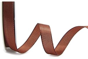 finemark 50 m x 15 mm brunt dekorativt band presentband tygband bordsdekoration bröllop påsk band viskos taft korttillverknin