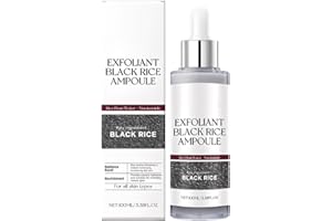 OIXYAZ Peel Shot Glow Ampolla de arroz Duo, Peel Shot Black Rice Ampoule Sérum apertura de poros, exfoliante suave, eliminador de puntos negros (negro (Negro)