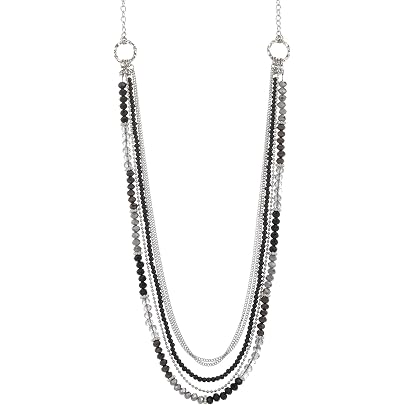 Collana Lunga A Strati Con Perle Sintetiche COOLSTEELANDBEYOND | Statement 168 Cm | Bianco E Oro - 3