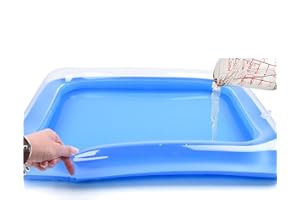 MUGELEEN Inflatable Play Tray Toys, Children's Large Sandbox Portable Table, Perfect Sensory, Messy Play Tray for Sand, Mud and Water! (blue)