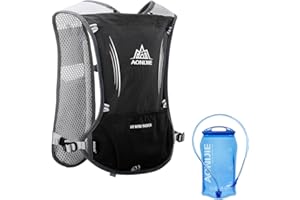 WELLWISE Lightweight Hydration Running Vest Backpack, Functional Hydration Vest Cycling,Running Backpack with 1.5L Water Bladder