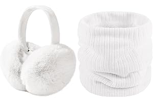 DKDDSSS Damskie nauszniki, zimowe nauszniki ocieplające, składane, pluszowe, puszyste, białe, na sporty na świeżym powietrzu, narciarstwo, wędrówki, prezent