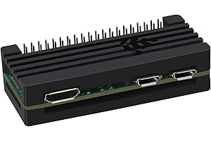 eleUniverse Raspberry Pi Zero 2W Gehäuse Aluminium Passive Kühlung, Kühlkörper + 20Pin GPIO Header für Raspberry Pi Zero/Pi Zero 2W (2W01)