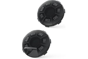 Small Pill Organiser Weekly (2 Pack), Barhon 7 Day Daily Pill Box Cases, 2 Weeks Portable Medicine Container for Vitamin Fish Oil Supplements(Black)