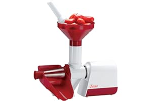 Ardes AR74AM80, Presse-tomate électrique, avec filtre en acier inoxydable, 130W, Rouge/Blanc