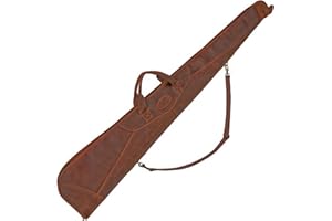 Tourbon, custodia vintage in vera pelle per fucile da 54 pollici, custodia per fucile