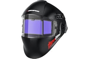 ARCCAPTAIN Schweißhelm Auto Dark 8.46"X2.75" mit super großem Betrachtungsbereich und wahrer Farbwiedergabe Mit Seitenansicht, breitem Schattenbereich 3-5/5-9/9-13"