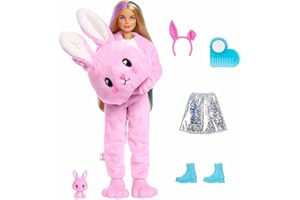 Barbie - Bambola Cutie Reveal Coniglio, Coniglietto Giocattolo per Bambini 3+ Anni, HHG19