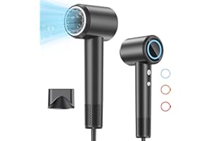 HyAdierTech suszarka z dyfuzorem, 2400 W profesjonalna suszarka do włosów z 2 ustawieniami prędkości i 3 ustawieniami temperatury, 110 000 obr./min suszarka do włosów o wysokiej prędkości do podróży i