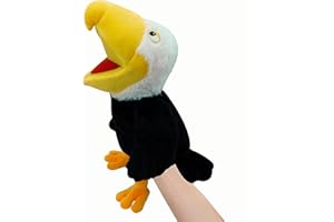 LOMTRATS Marionette a mano per uccelli per bambini,include pappagalli, pavoni, ecc. Con bocche aperte mobili, perfette per raccontare storie, insegnare, scuola materna, regali di compleanno