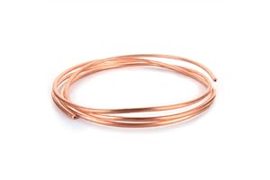 Zydiwo 2m Bobina di Rame Diametro Esterno 3mm Diametro Interno 2mm Spessore 0.5 mm Tubo di Rame per Condizionamento dell'aria Morbido per Refrigerazione (OD 3mm x ID 2mm)