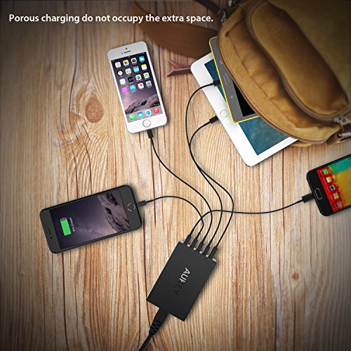 AUKEY Cargador USB 5 Puertos 50W 10A con Tecnolog a AiPower Una Corriente M xima de 2 4A para iPhone iPad Air Pro HTC LG y m s reviews AUKEY Cargador USB 5 Puertos 50W 10A con Tecnolog a AiPower Una Corriente M xima de 2 4A para iPhone iPad Air Pro HTC LG y m s