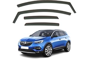 AIRFLUX Juego de 4 deflectores de viento compatibles con Opel Grandland/Opel Grandland/Vauxhall Grandland X 2017 2018 2019 2020 2021 2022 2023