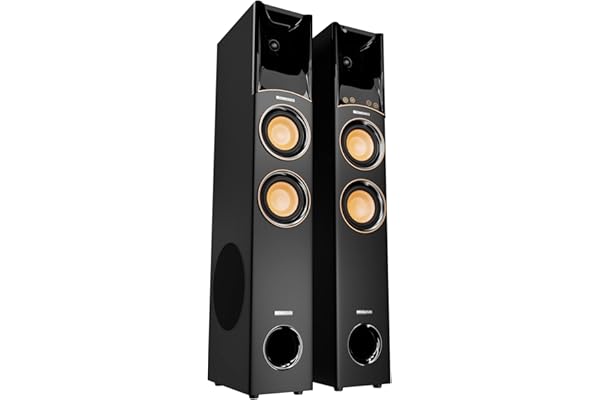 ZEBRONICS Octave Dolby Tower Speaker with 340W RMS Power, Wireless mic, Karaoke, 8 Subwoofer, 3 Way Design, HDMI ARC, Optical, Bluetooth 5.0, LED Display, Touch Panel & Remote Control
