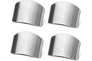 WILSONZIN Doigt protecteur en acier inoxydable Cutter Protection des Doigts Cuisine Outils Protecteur Découpant L'outil De Cuisine Perfect Kitchen Gadget pour Le Tranchage et la Découpe pour Cuisine 4 pièces