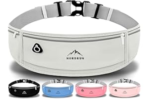 Nordrun Marsupio Running Uomo & Donna, marsupio corsa Impermeabile - per Corsa, Sportivo, Trekking, Sport, Fitness, Jogging - marsupio running Cintura Palestra - per Tutti Cellulare