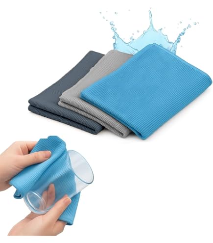 Lot De 4 Chiffons Microfibre Pour Vitres 50x65 Cm – Chiffons De Polissage Sans Rayures Blanc & Rouge Vin – Réutilisables