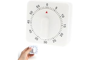 HLBKPX Kitchen Timer, Egg Timer, Cooking Timers for Kitchen 60 Minute Kitchen Timer, Elegant White Design, Portable Cooking Assistant perfect for home cooking timing exercise, learning tool.