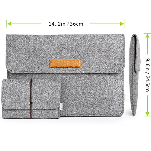 JSVER 13 3 Zoll MacBook Air Pro Retina 12 9 Zoll iPad Pro Filz Sleeve H  lle Laptop Ultrabook Notebook Tasche  Grau