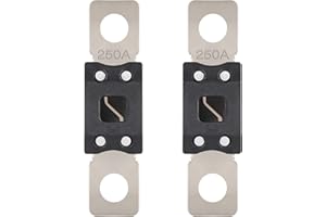 VEXUNGA MEGA Fusible 250A Mega Fusible Voiture 250 Ampères Visser Fusibles pour Auto à Courant Élévé pour Caravanes Camion Bus (2 Pièces)