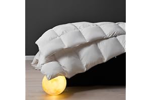 DWR Piuma d'oca e Piumino,Piumino Matrimoniale 220x240,Caldo Naturale 4 Stagioni in 275gr/m²,Morbido e Traspirante, Approvato Oek-Tex e RDS,(Bianco,220x240cm)