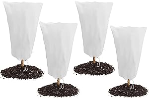 Laufunjoy 4 Pcs Housse de Protection pour Plantes, Housse Hivernage Plante Protection Plantes Housse D'hivernage Housse de Protection pour Plantes à Utiliser en Hiver, 60 * 80 cm