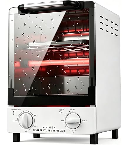Hochtemperatursterilisator Autoklav Sterilisator mit Smart Funktion Heißluftsterilisator max. 220°C für Friseursalon, Spa, Nagelstudio