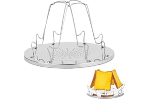 SINRAD Camping Toaster,Camping Toaster für Gaskocher,Camping Toast Racks aus Edelstahl Toaster Mit Faltbarem StäNder,Für Gasherde, Wohnwagen, Reisen, Picknicks, Familientreffen im Freien