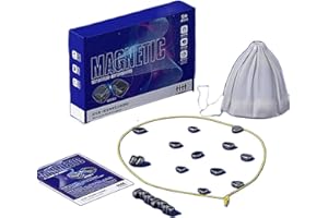 CLUHERTVY Fichas de ajedrez magnéticas, Battle Educational Checkers Pebbles, Tablero de ajedrez portátil, Suministros para Fiestas Familiares y Juego de ajedrez de Viaje (Modelo Normal)